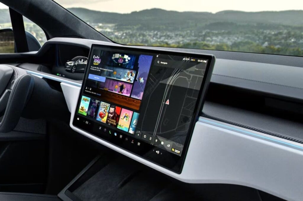 tesla model x interior touchscre